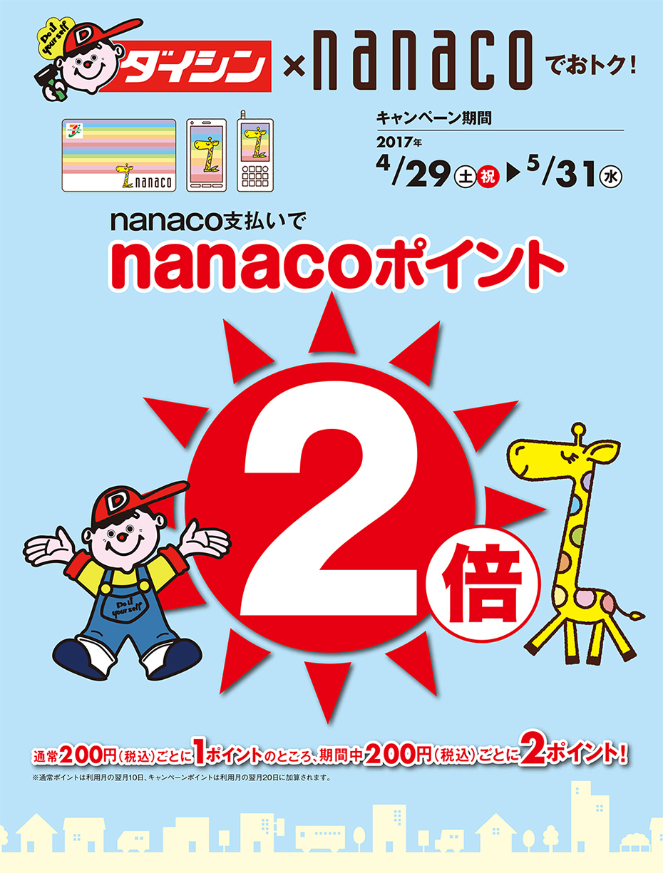 ナナコポイント2倍キャンペーン