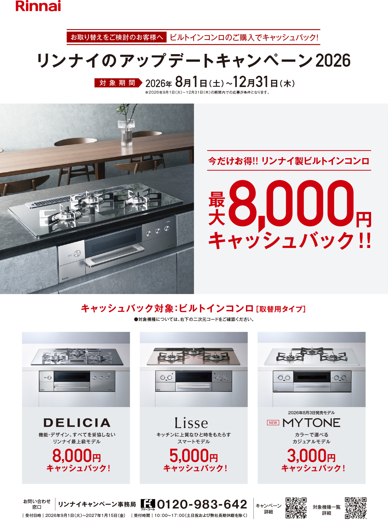 リンナイのアップデートキャンペーン