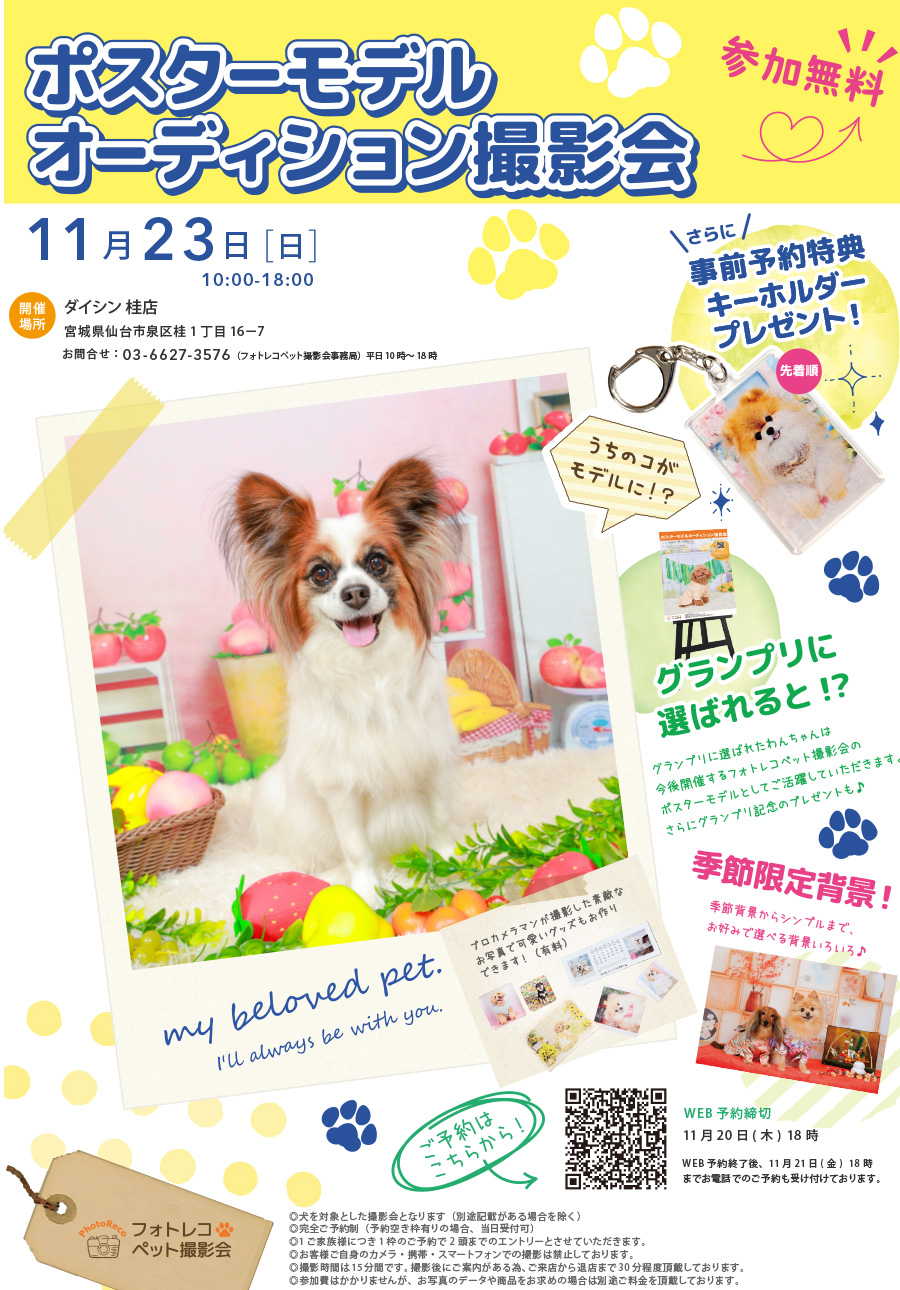 わんちゃん撮影会イベント