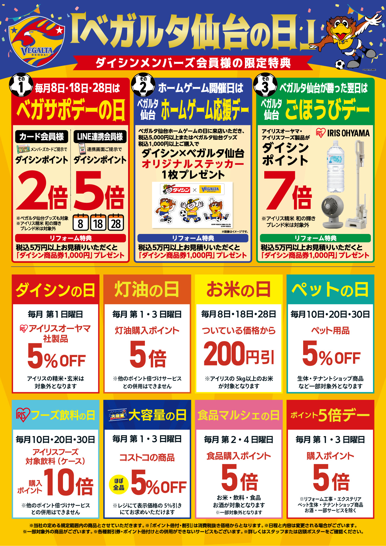 メンバーズカードサービスデー一覧